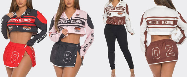 Jacket that turns into a two-piece skirts